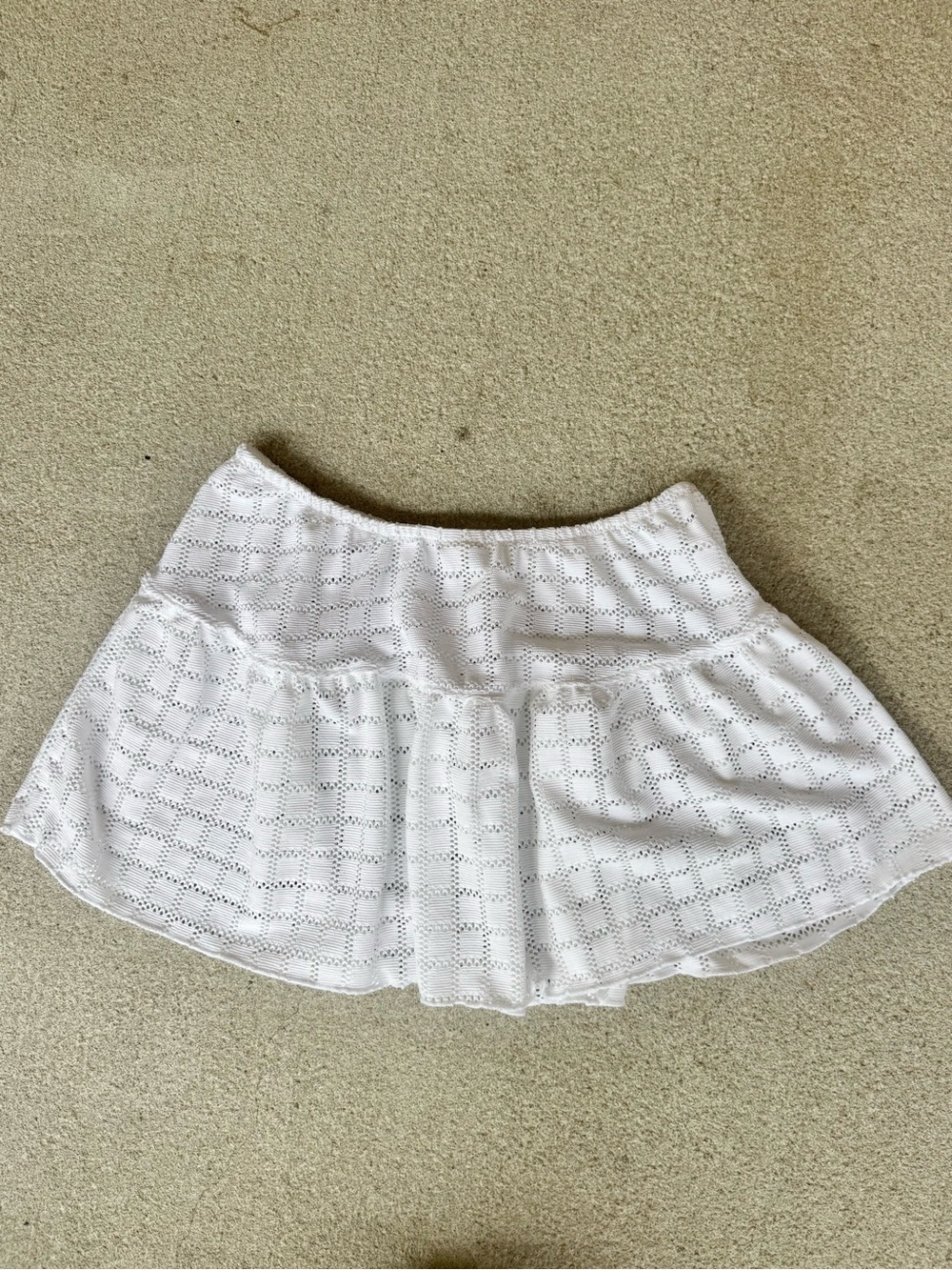 No Boundaries White Eyelet Skirt Cover-Up - Picture 2 of 4
